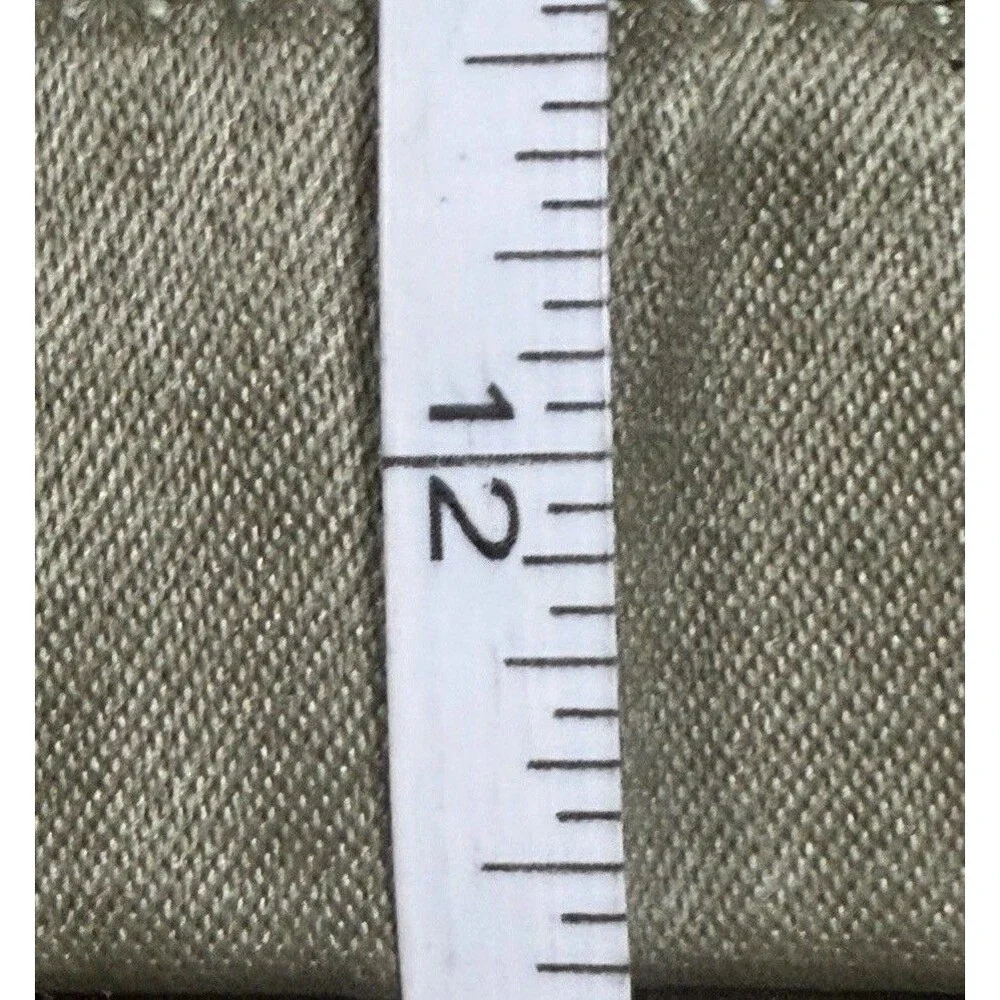 Olive‎ Green Reversible Placemats Set of 4 Woven Satin Trim Table Decor